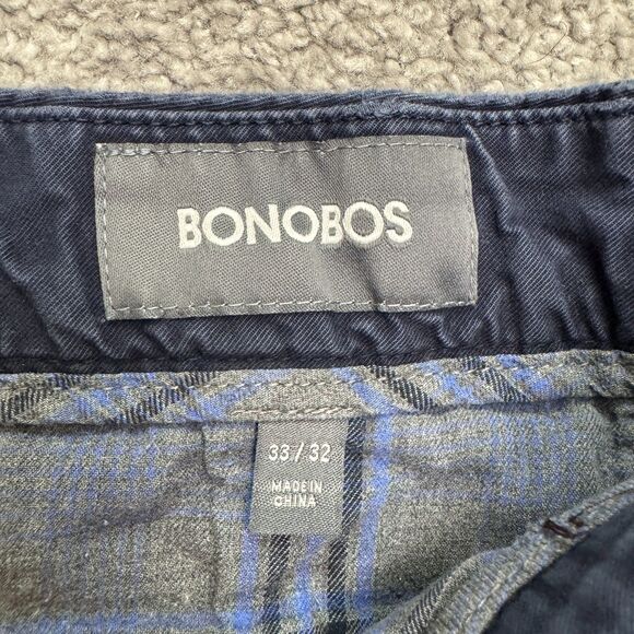 Bonobos Slim Fit Straight Leg Chino Pants Mens 33x32 Navy Blue Cotton Classic - Picture 11 of 16